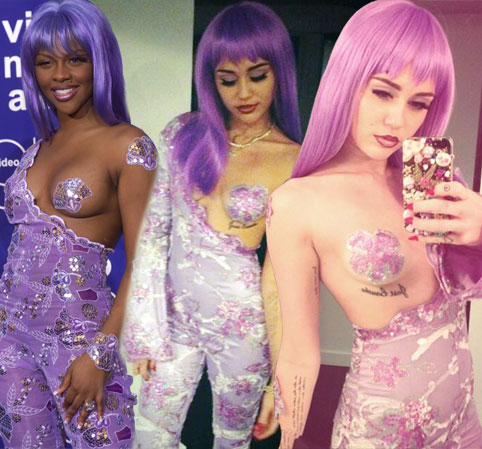 Miley Cyrus ke Pesta Halloween dengan Baju `Cabul` 